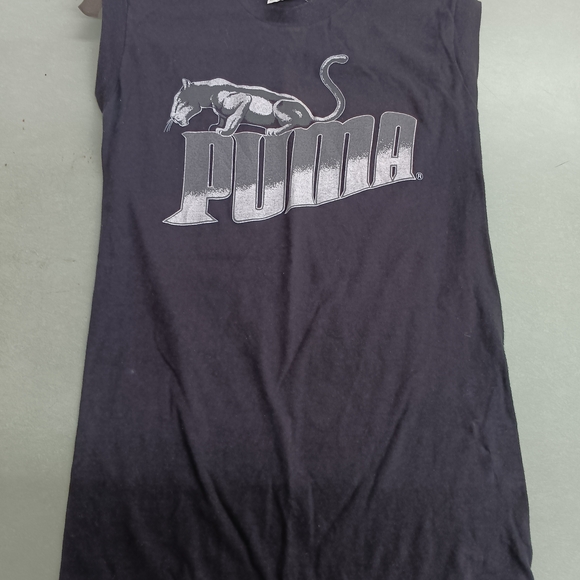 Puma Black Tee with Silver Logo - Picture 1 of 5